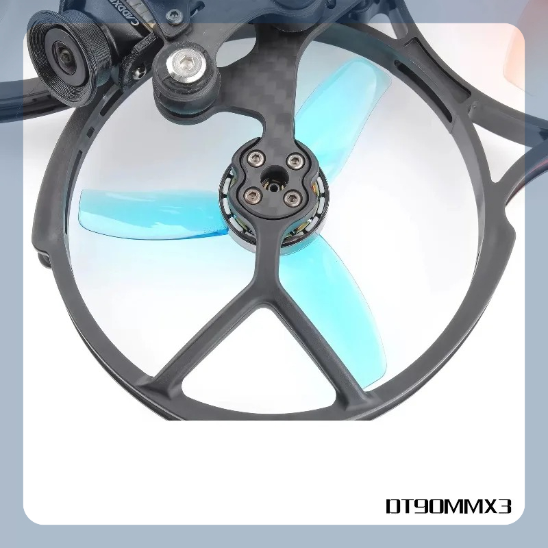 Drone Propeller - HQProp 3,5-Zoll 3-Blatt-Propeller T90 DT90mm×3 Blau